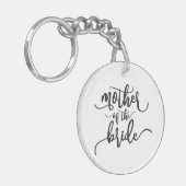 Porte-clés Mère de la mariée Calligraphie de mariage | Porte- (Devant gauche)