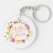 Porte-clés Mère du Porte - clé Mariage d'aquarelle Groom (Dos)