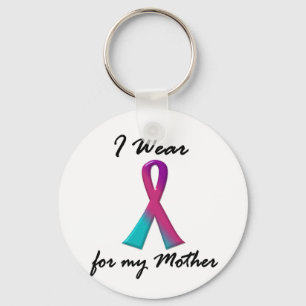 Porte-clés Mère du RUBAN 1 THYROÏDE d'USAGE du cancer de la