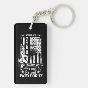 Porte-clés Mère d'un vétéran Hommage militaire patriotique