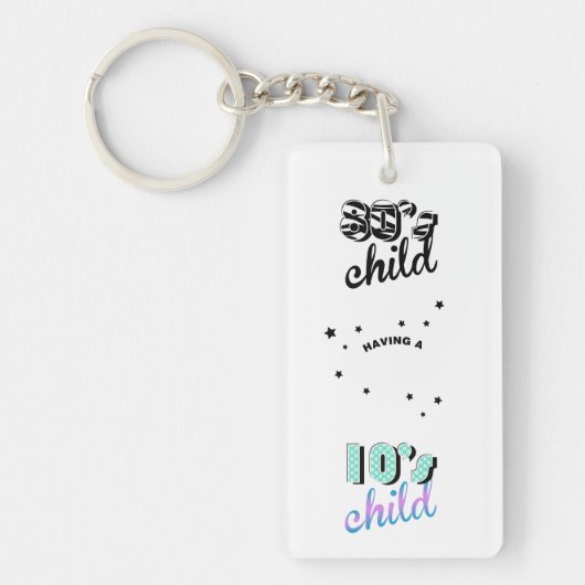 Porte-clés Mère et bébé Décades 1980 / 2010 (Devant)