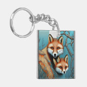 Porte-clés Mère et bébé Fox (Devant gauche)