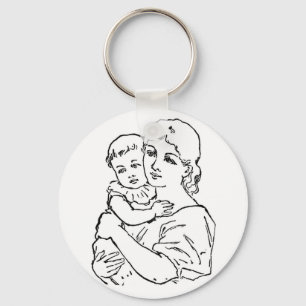 Porte-clés Mère et enfant