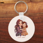 Porte-clés Mère et fille parkly personnalisée (Recto)