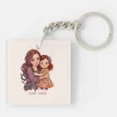 Porte-clés Mère et fille parkly personnalisée (Dos)
