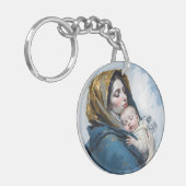 Porte-clés Mère Marie et bébé Jésus (Devant gauche)
