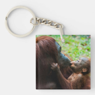 Porte-clés Mère orang-outan avec bébé