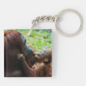 Porte-clés Mère orang-outan avec bébé (Dos)