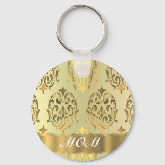 Porte-clés Mère personnalisée damas d'or