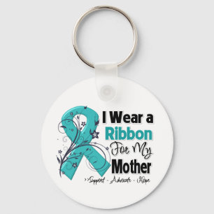 Porte-clés Mère - ruban de Cancer ovarien
