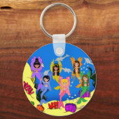 Porte-clés Merfaies en Océan avec Porte - clé de dauphins (Recto)