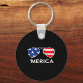 Porte-clés Merica American Drapeau Lunettes de soleil Garçons (Verso)