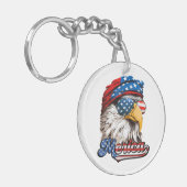 Porte-clés Merica, drapeau de l'aigle patriotique américain,  (Devant gauche)