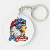 Porte-clés Merica, États-Unis Drapeau de l'aigle patriotique, (Dos)