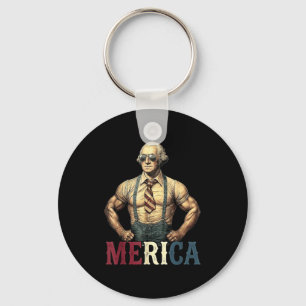 Porte-clés Merica papa fondateur patriotique usa 4 juillet