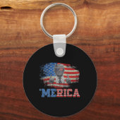 Porte-clés Merica Trump 4 juillet heureux Trump Drapeau améri (Recto)