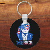 Porte-clés Merica Trump 4 juillet heureux Trump Drapeau améri (Recto)