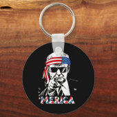 Porte-clés Merica Trump 4 juillet heureux Trump Drapeau améri (Recto)