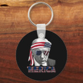 Porte-clés Merica Trump 4 juillet heureux Trump Drapeau améri (Recto)
