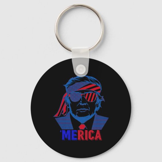 Porte-clés Merica Trump 4 juillet heureux Trump Drapeau améri (Recto)