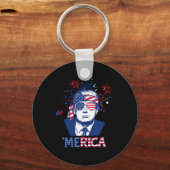 Porte-clés Merica Trump 4 juillet heureux Trump Drapeau améri (Recto)