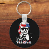 Porte-clés Merica Trump 4 juillet heureux Trump Drapeau améri (Recto)