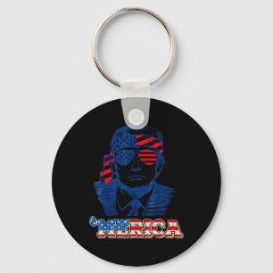 Porte-clés Merica Trump 4 juillet heureux Trump Drapeau améri