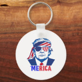 Porte-clés Merica Trump 4 juillet heureux Trump Drapeau améri (Recto)
