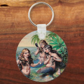 Porte-clés Mermaid Antique Magie Océan Nautique (Recto)