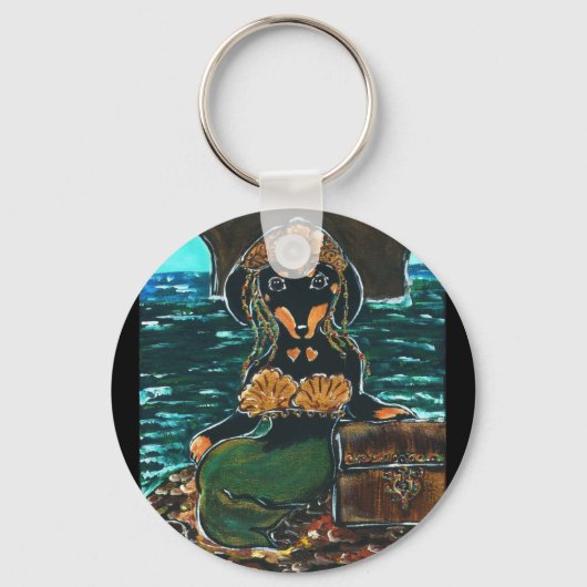 Porte-clés Mermaid Dachshund (Recto)