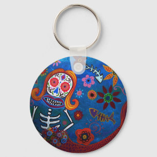 PORTE-CLÉS MERMAID DIA DE LOS MUERTOS