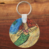 Porte-clés Mermaid Pastel Porte - clés d'art personnalisé (Recto)