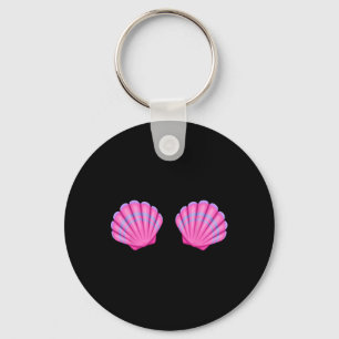 Porte-clés Mermaid Sea Shell Bra Halloween Costume Tee Pink S
