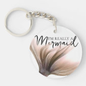 Porte-clés #MermaidLife Im Really a Mermaid | Rose Gold Tail (Devant)