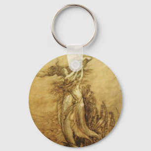 Porte-clés Mermaids Fishing For Pearls Key Chain