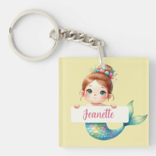 Porte-clés Mermaid's Secret - Personnalisable à thème de plag