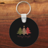 Porte-clés Merry & Bright Plaid Leopard Christmas Tree Xm (Recto)