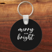 Porte-clés Merry And Bright Modern Red Womens Christmas  (Recto)