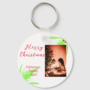 Porte-clés Merry Bright Christmas ajouter nom de famille bien