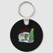 Porte-clés Merry Camper Christmas Santa Camper Camng Truck Xm (Recto)