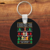 Porte-clés Merry Catmas Funny O Christmas Tree, Cat Xmas Meow (Recto)