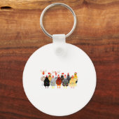 Porte-clés Merry Chickmas Chicken Christmas Ornament Lights S (Recto)