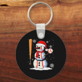 Porte-clés Merry Christmas Baseball Snowman Holiday Srts Xmas (Recto)