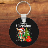 Porte-clés Merry Christmas Chihuahua (Recto)
