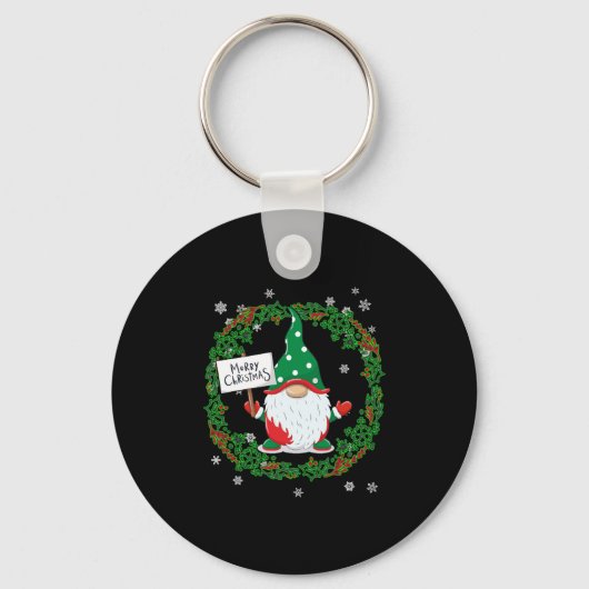 Porte-clés Merry Christmas gnome (Recto)