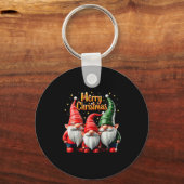 Porte-clés Merry Christmas Gnomes Cozy Winter Gatherings (Recto)