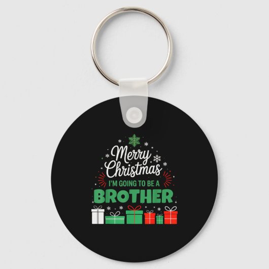 Porte-clés Merry Christmas I'm Going To Be An Brother Pregnan (Recto)