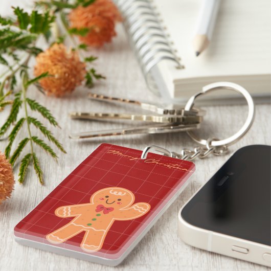 Porte-clés Merry Christmas Keychain | Festive Holiday Gift | (Devant droit)