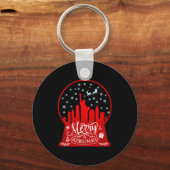 Porte-clés Merry Christmas New York Skyline In Snow Globe Sno (Recto)