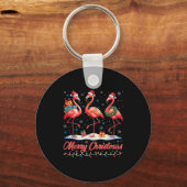 Porte-clés Merry Christmas Nk Flamingo Santa Xmas Womens Mens (Recto)